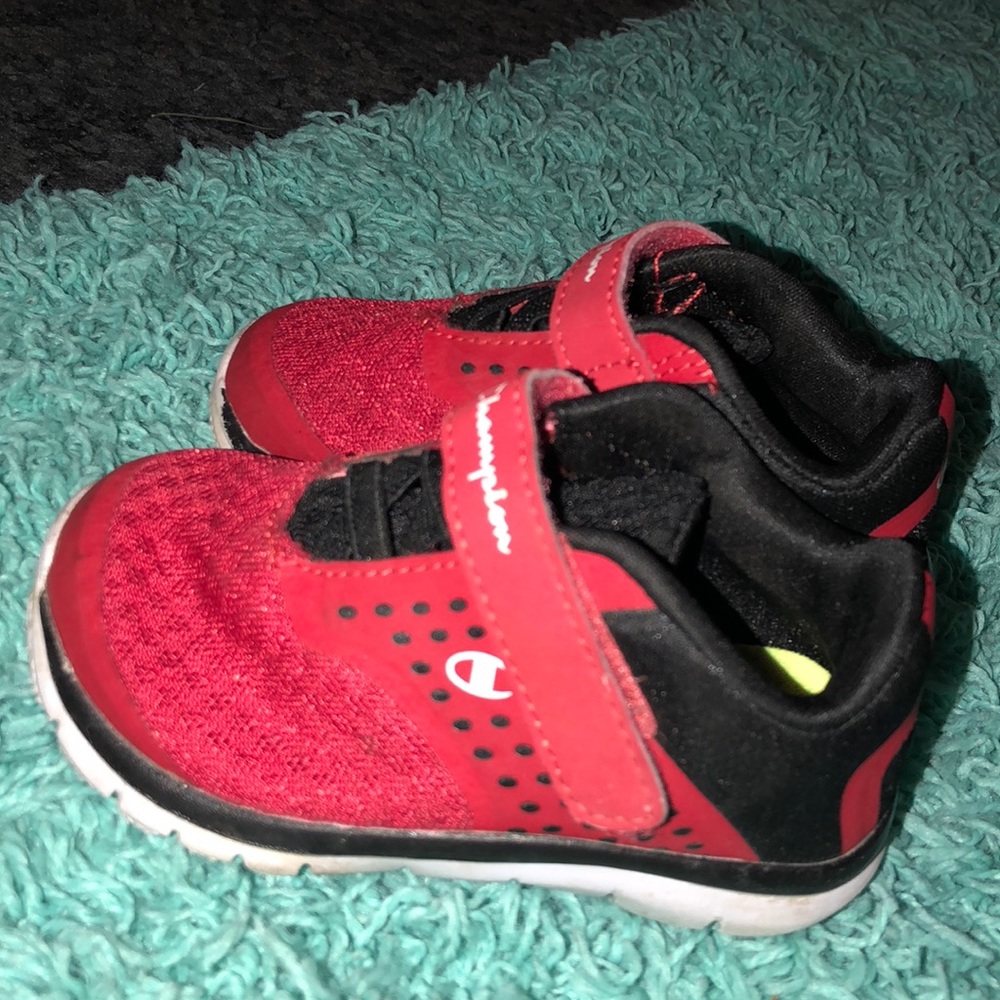 Red champion shoes